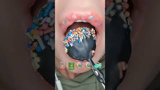 Асмр Еда По Смайлам Мукбанг Asmr Makan #Emojifoodchallenge  Eating Sounds #Shorts  Dangbee Eating