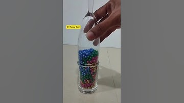 Colourful Pearls Shifting to Another Glass. #shorts #asmr #drop #satisfying #pearls #oddly #reverse