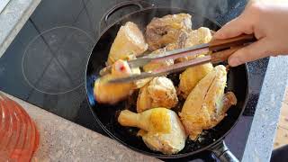 Кугель. Картошечное жаркое с курицей и грибами по литовски.