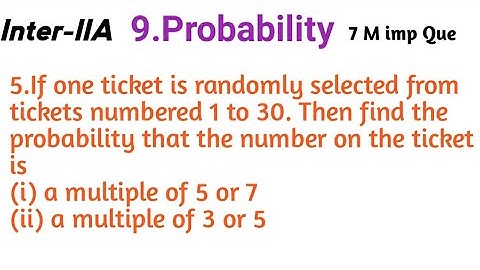 inter-IIA Maths|| 9.Probability ||Ap & Ts 7M important Questions|| inter second year maths||maths2A