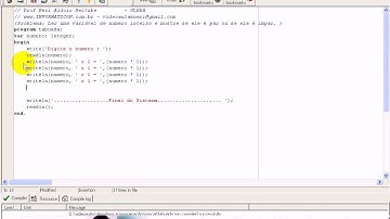 aula 1080 Algoritmos e Logica de programação   Exerc Tabuada no Pascal