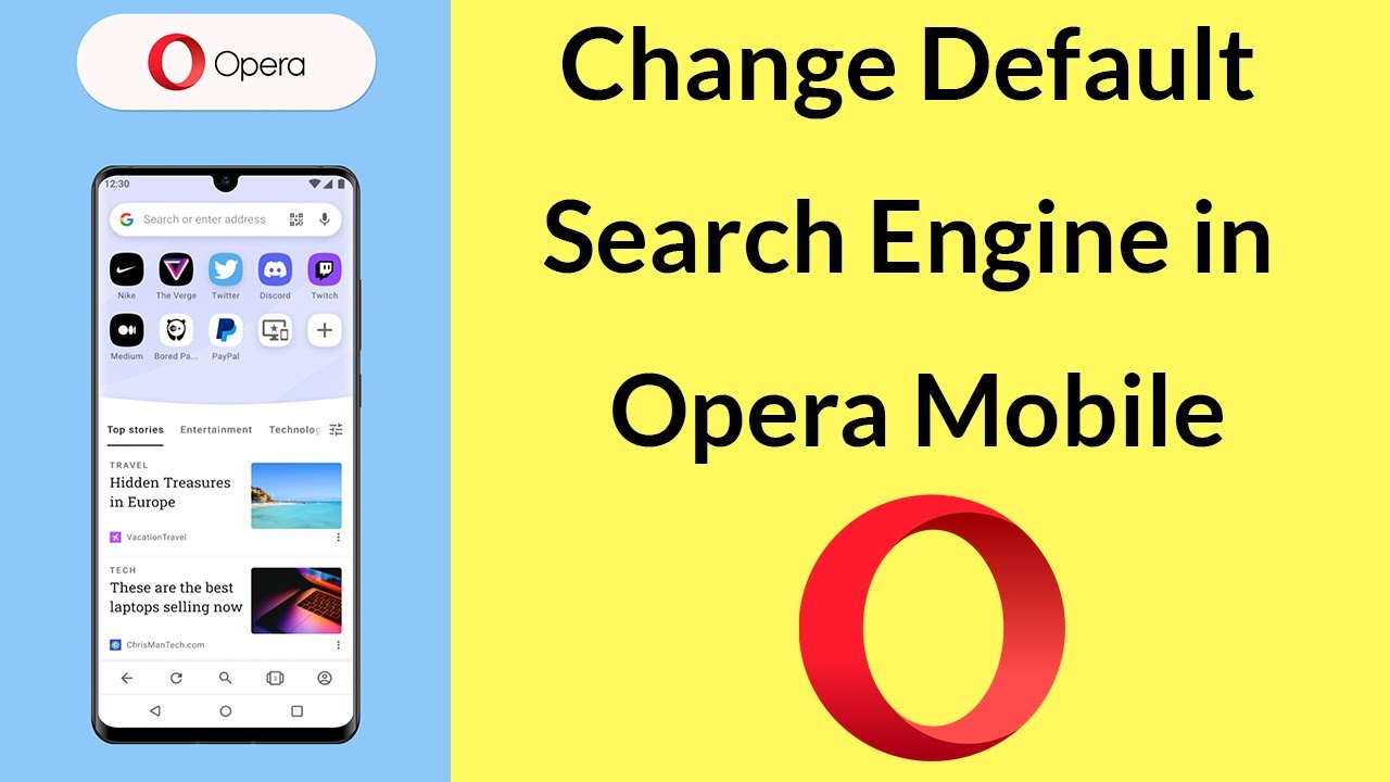 How to Change Default Search Engine in Opera Mobile? - YouTube