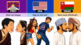 How People Greet Each Other in Different Countries 🌍😂(25 countries!)