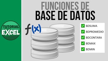 Funciones de BASE DE DATOS en Excel