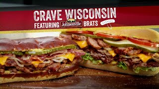 Cousins Subs - Wisconsin Steak Brat and Wisconsin Brat Bacon feat Johnsonville Brats