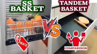 SS Basket Vs Tandem Basket - Types of Kitchen Baskets - Kitchen Basket