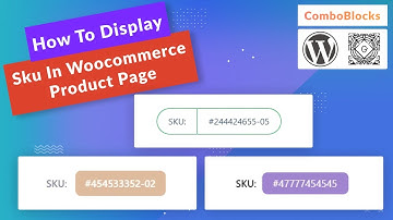 how to display sku in woocommerce product page