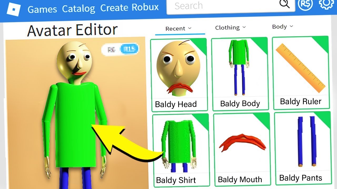 Making Baldis Basics A Roblox Account Youtube - basic body roblox