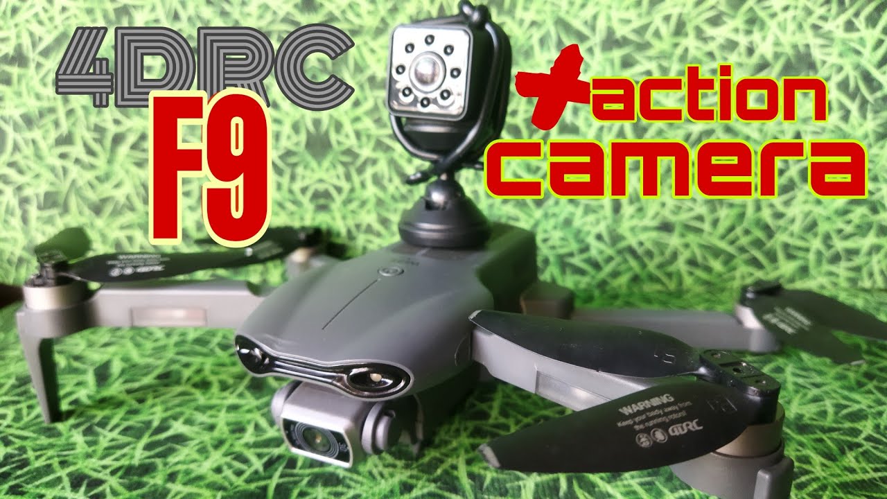4DRC F9 drone with action camera mount - YouTube