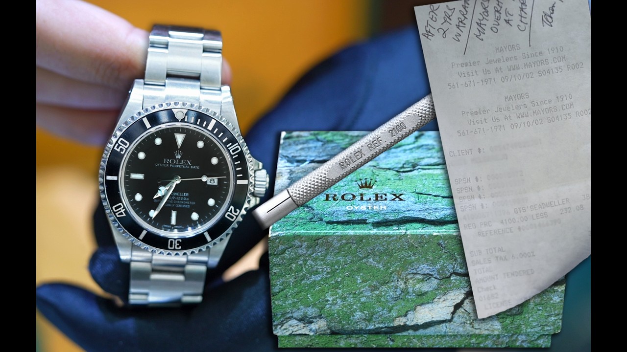 Unboxing a Rolex Sea-Dweller with box, papers, AND original receipt!