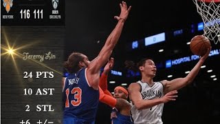 林書豪 Jeremy Lin&#39;s Offense &amp; Defense Highlights 2016-10-20  NBA Preseason  Knicks VS Nets