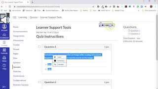 Using ReadSpeaker to Take Quizzes in Canvas