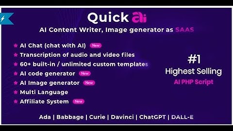 QuickAI OpenAI   ChatGPT   AI Writing Assistant and Content Creator as SaaS