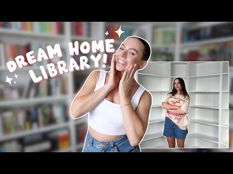 building & organising my DREAM home library!!! 🥹📚 + bookshelf tour!