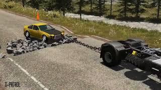 Cars crash BeamNG Drive 8 Road Jumping