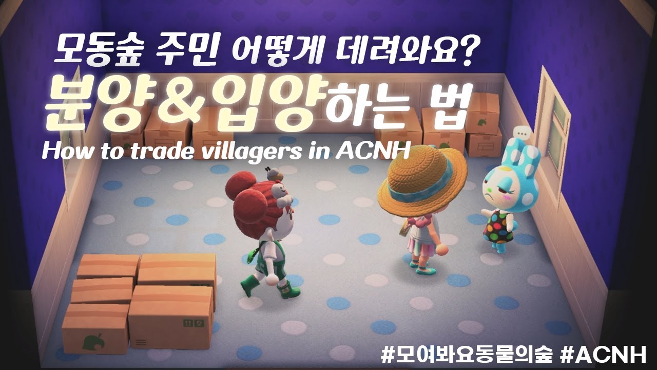 모여봐요동물의숲] 모동숲 주민 데려오기, 이사 보내기 Acnh How To Trade Villagers - Youtube