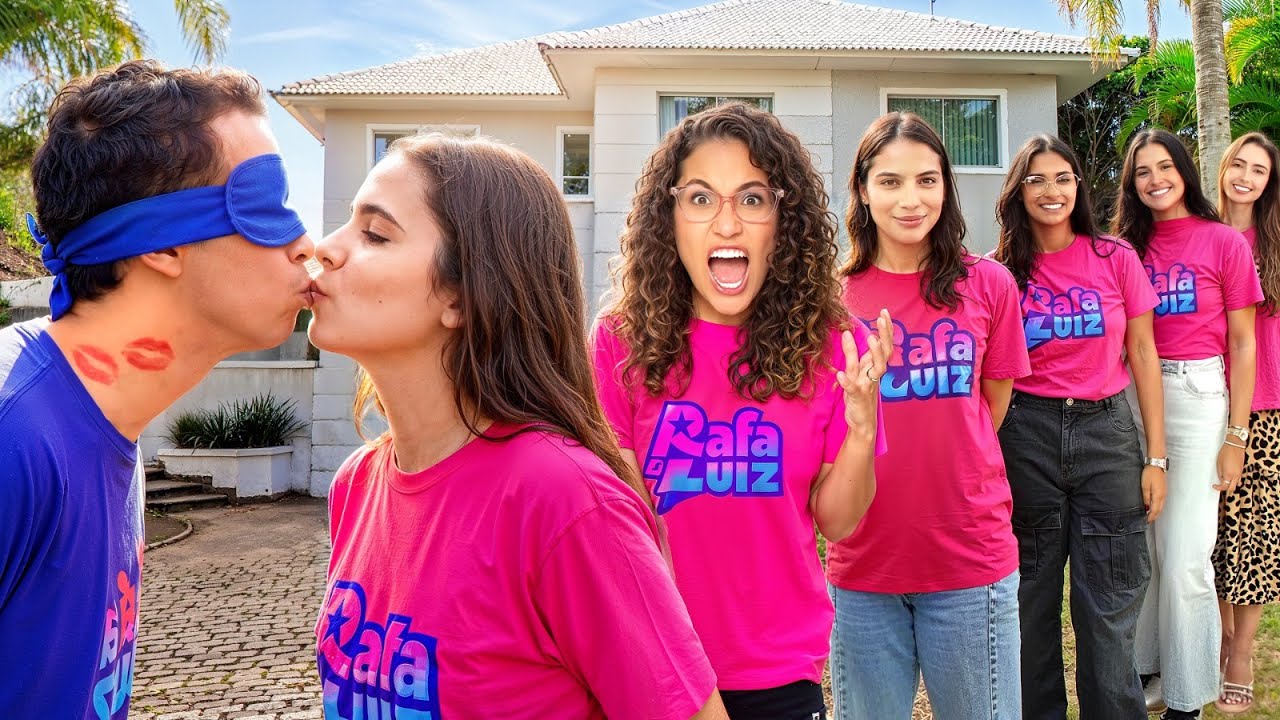 DESCUBRA SUA NAMORADA DE OLHOS VENDADOS *Ele beijou outra garota?