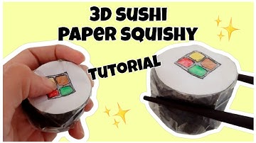 How to make Paper Squishy || 3D Sushi || Simple & Easy Tutorial🍣