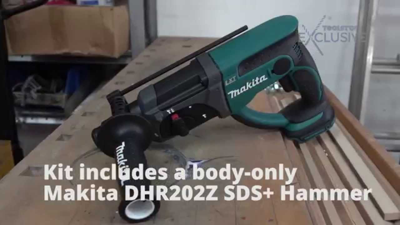 eXclusive DHR202Z and 17 Piece Bit & Chisel Set - YouTube