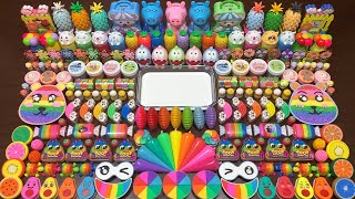 RELAXING WITH CLAY PIPING BAG & ENJOY FOAM SLIME and GLITTER | Mixing Random Things Into Slime #1934