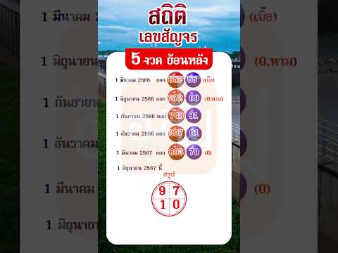 สถิติหวยสัญจร 5 งวดย้อนหลัง