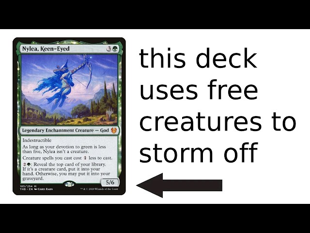 mtg green storm cards Not a real card I would make a green storm deck with this.  #customcardsbyGageM