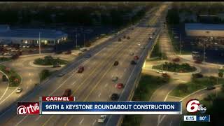 Ramp construction begins Monday for new roundabout interchange at 96th and Keystone in Carmel