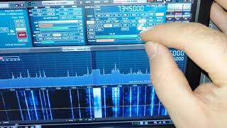 SDRuno seeking the 41m band trying DRM digital radio mondial, disturbed by nearby analog signals