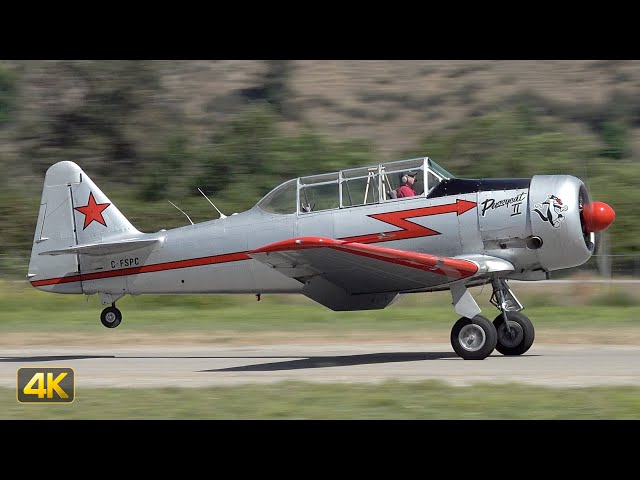 Harvard Mark IV C-FSPC 'Pussycat II' landing at the Oliver Airport in BC 🇨🇦