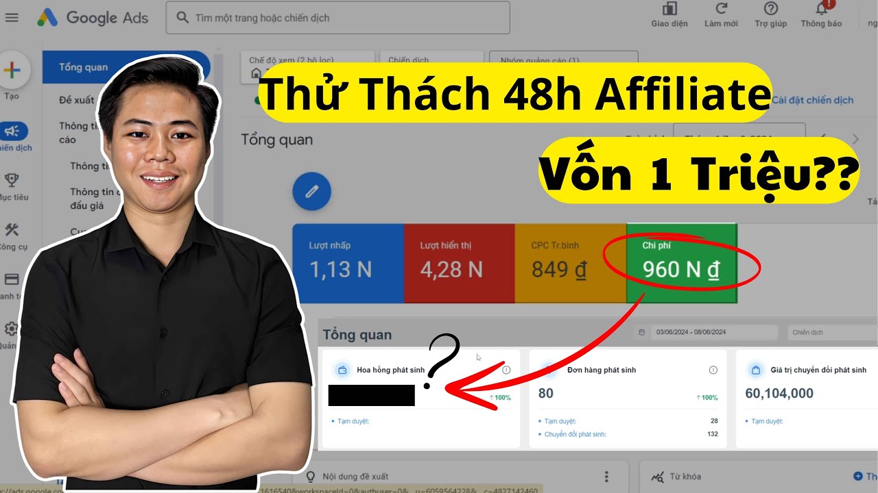 Outline Video Thử Thách 48 Giờ Affiliate ( Vốn 1 Triệu )