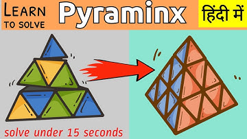 How to solve Pyraminx in 15 sec - Beginners Tutorial | Hindi