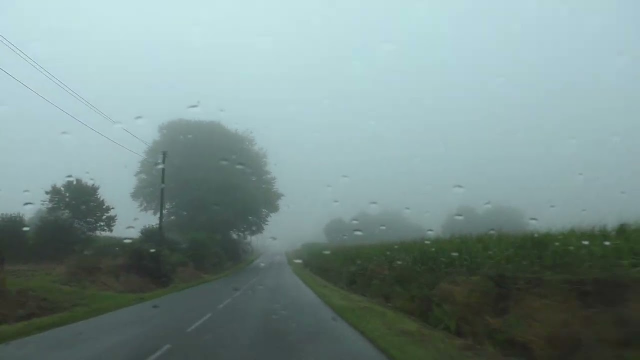 Driving From 22810 Plougonver To 22160 La Croix Tasset, Côtes d'Armor, Brittany, France