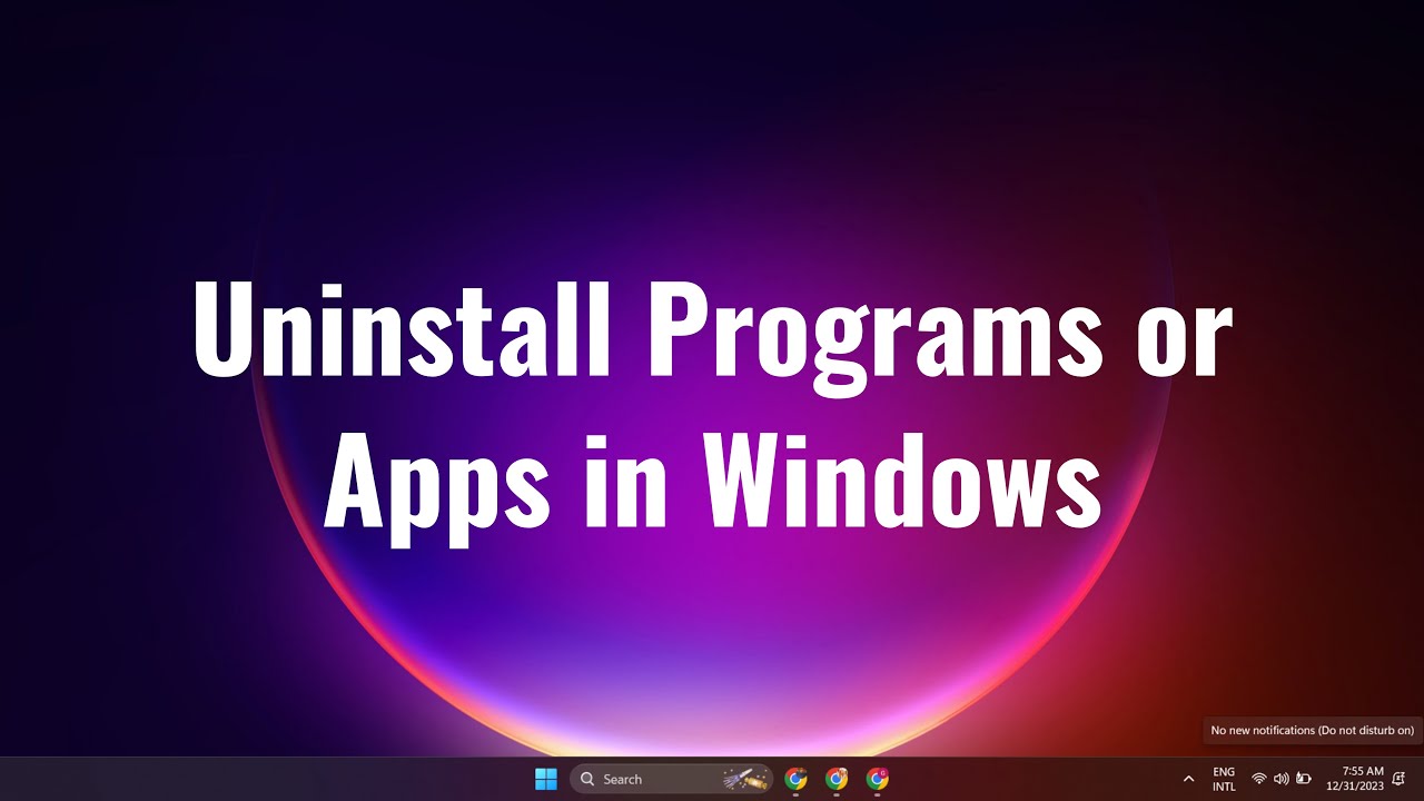 How to Uninstall Programs or Apps in Windows 10 - YouTube