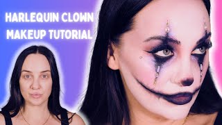 Scary Glam Harlequin Clown Halloween Makeup Tutorial 2025 - FULL LENGTH VIDEO screenshot 1