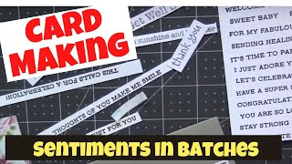 Cardmaking - Sentiments in Batches Profile