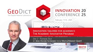 GIC 2025 - Plenum Talk - Innovation tailored for academics: The Academic Innovator Program