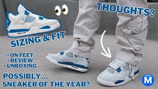 Air Jordan 4 Military Blue Unboxing/Review/On Foot/Sizing/Thoughts | Jayden Nebril