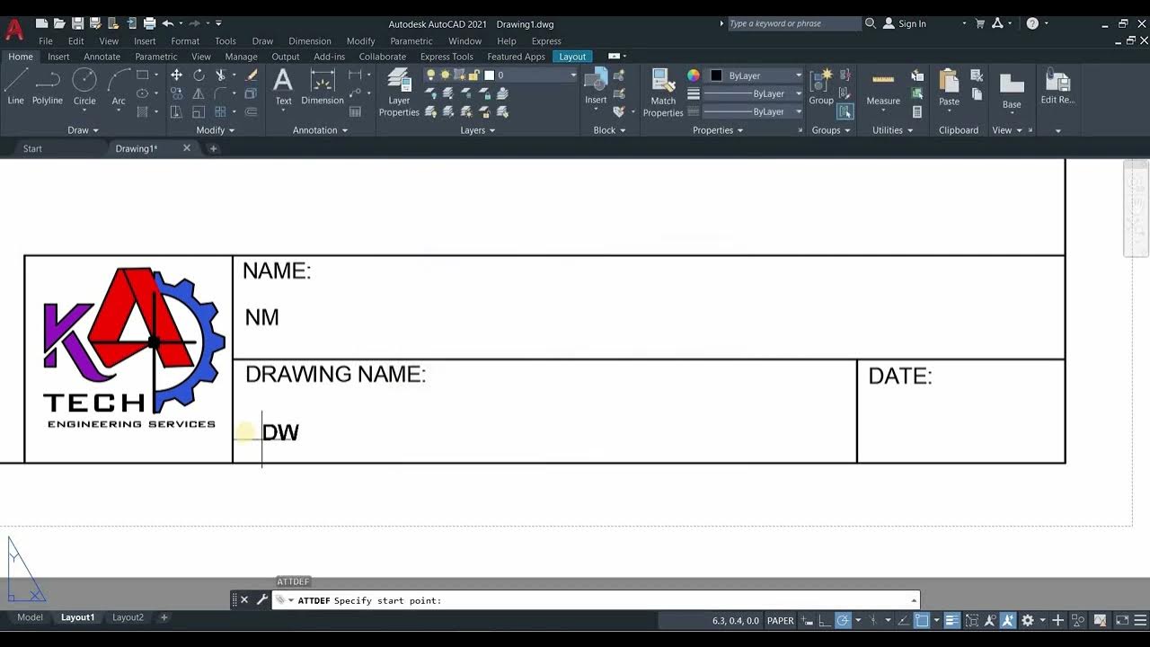 AutoCAD Basic Creating Title Block With Attributes YouTube autocad-basic-creating-title-block-with-attributes-youtube