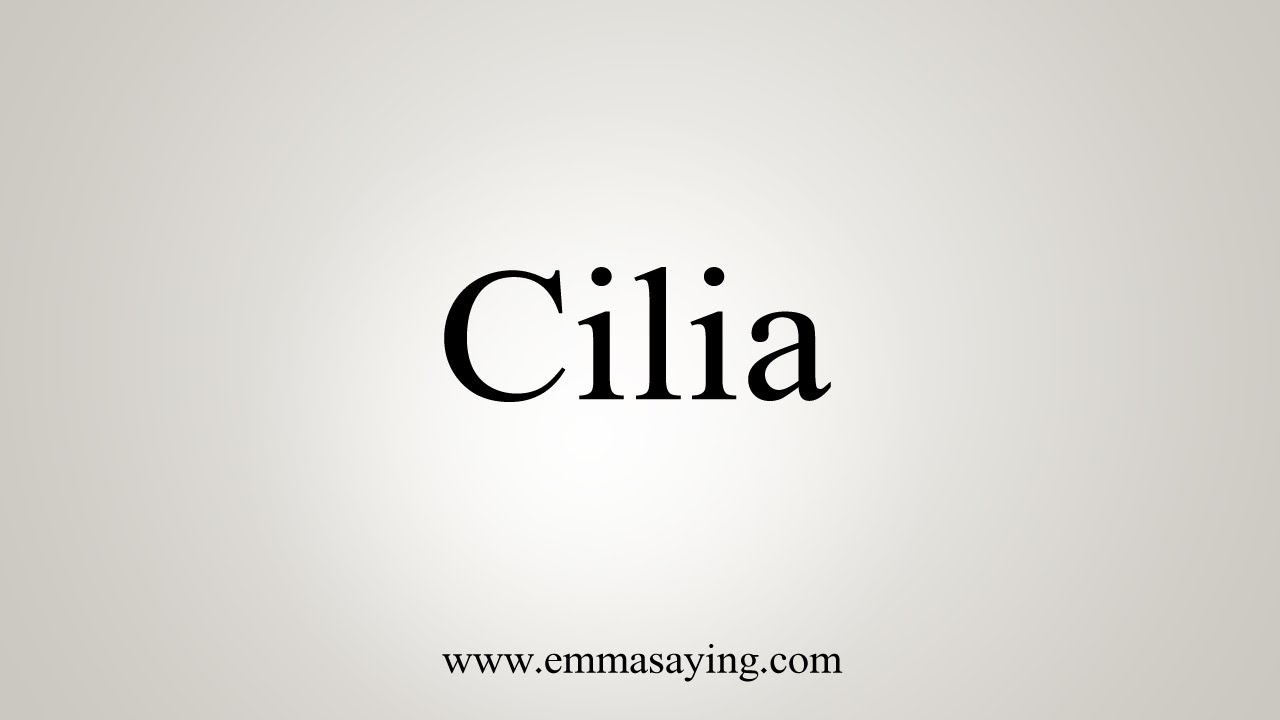 how-to-say-cilia-youtube