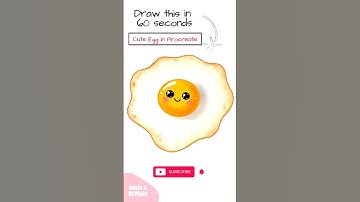 Kawaii egg in procreate - Quick & easy drawing idea! #procreate