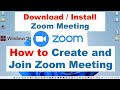 Download and install Zoom Joining and creating meeting on windows 11