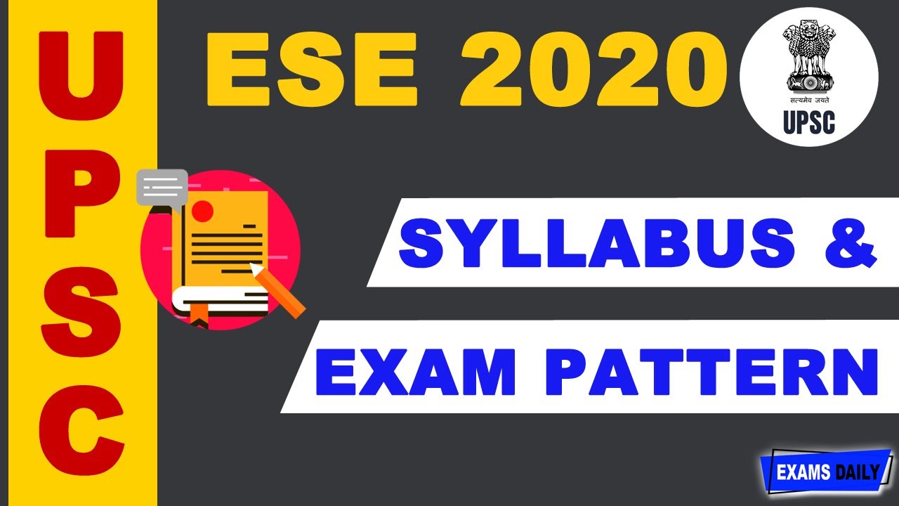 UPSC Engineering Services Exam Syllabus & Exam Pattern 2020 || ESE 2020 ...
