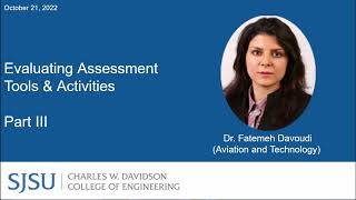 Engineering Course Design: Course Objectives and Assessments - Part 3