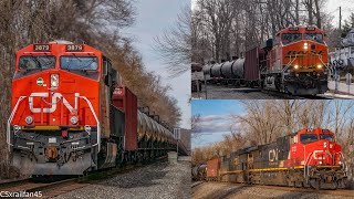 BNSF, CN, &amp; NS Foreign Power! “CN 100” #3879, P3s and More!