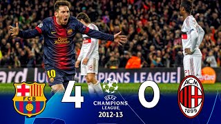 Barcelona v AC Milan 4 - 0 ➤ Extended Highlights 2013