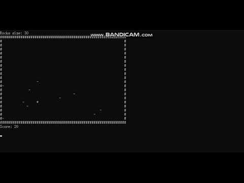 demo video for Spaceship Dodge Terminal Game