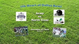 2016 Heart of Dallas Bowl (Army v North Texas) One Hour