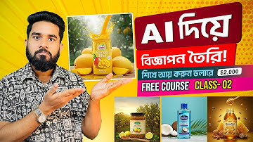AI দিয়ে ইমেজ, কন্টেন্ট ও বিজ্ঞাপন তৈরি | Promotional Ads Design by AI | AI Tools Tutorial 2025