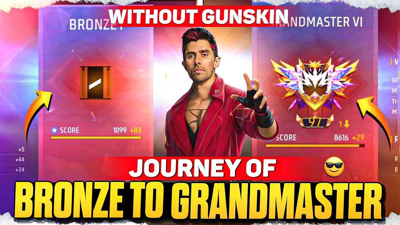Epic Journey Of Bronze To Grandmaster 🔥 | Without Gun Skin Grandmaster ...