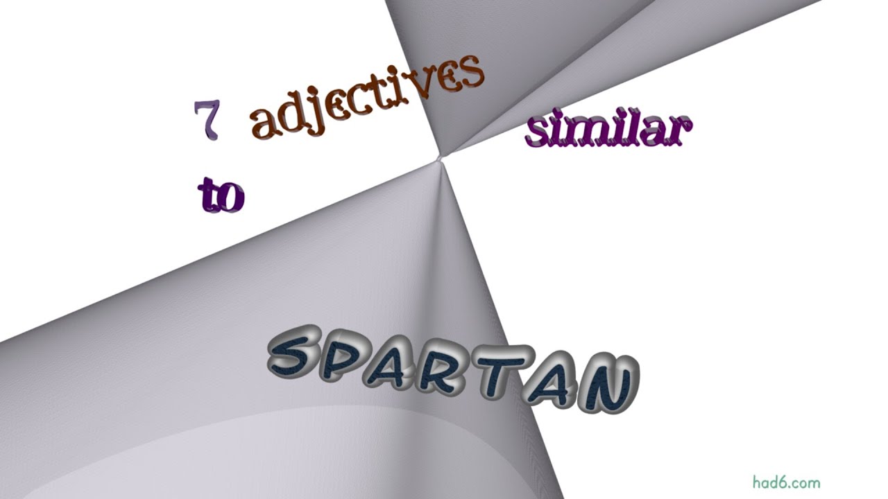 Spartan 14 Adjectives Meaning Spartan sentence Examples YouTube